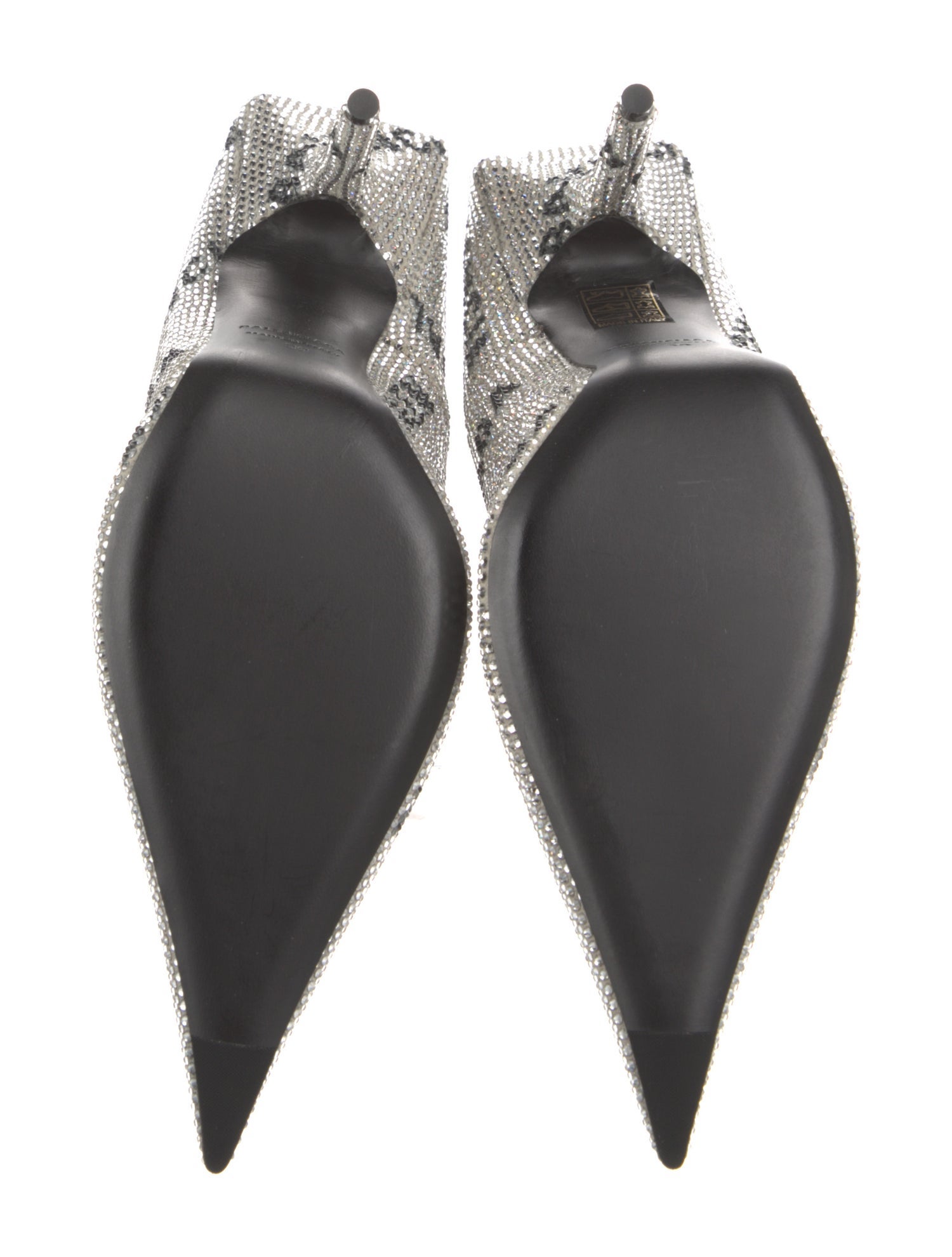 Balenciaga Monogram Pattern Crystal Embellishments Pumps